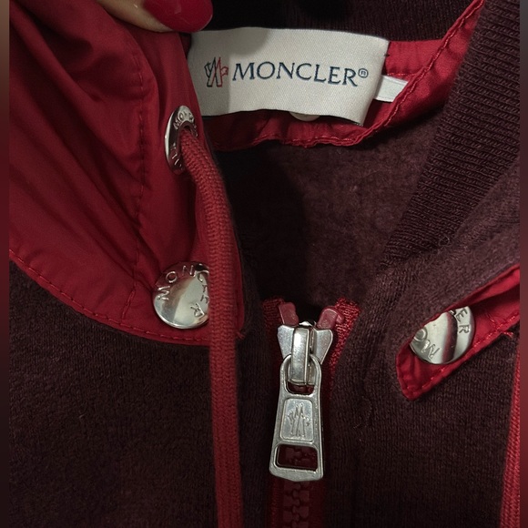 Moncler Man zip up hoodie! Beautiful burgundy color. - Picture 5 of 11